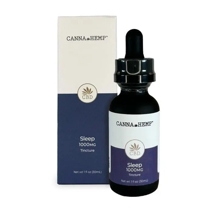 Canna Hemp Sleep Tincture 1000 mg CBD Box and Bottle