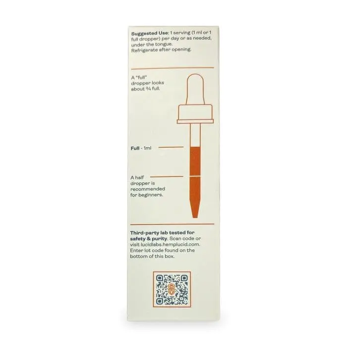 HempLucid Tincture Hemp Seed Oil (600 mg CBD) Suggested Use