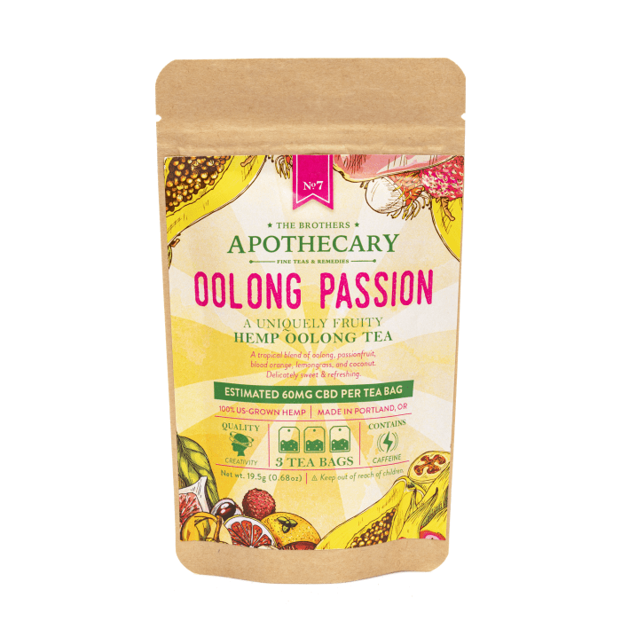 The Brothers Apothecary Oolong Passion Hemp CBD Tea - Bag Front