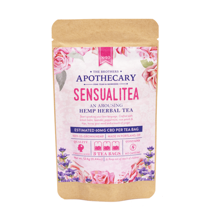 The Brothers Apothecary Sensualitea Hemp CBD Tea - Bag Front