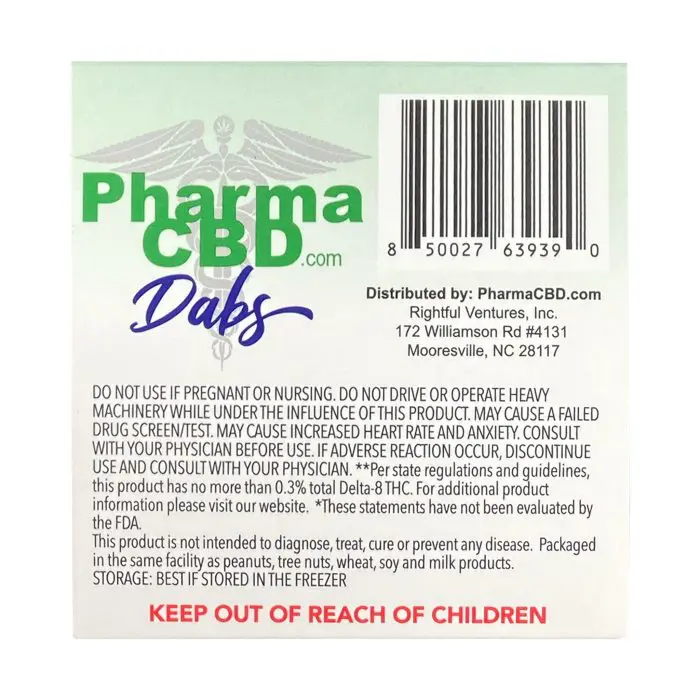 PharmaCBD Delta 8 Dabs - Blueberry OG (1 gram Delta 8 THC) - Image 4
