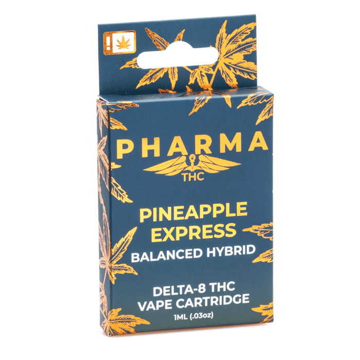 PharmaCBD Delta 8 THC Vape Cartridge - Pineapple Express - Box Front