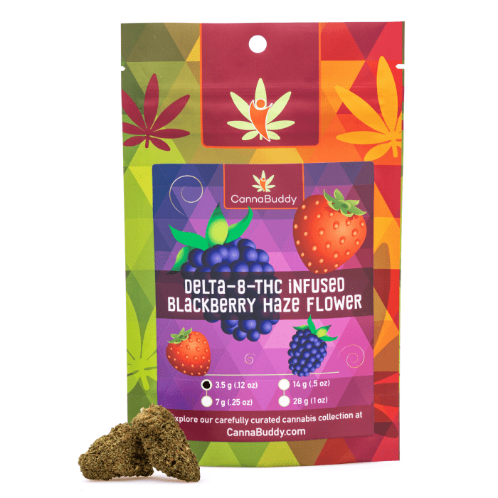 Delta 8 THC Infused Flower - Blackberry Haze - 3.5g