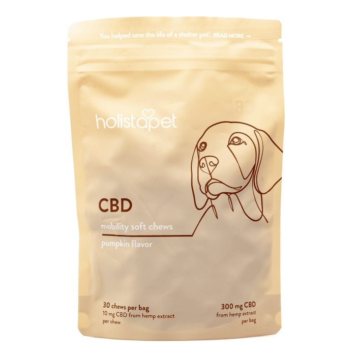 HolistaPet CBD Mobility Soft Chews for Dogs (300 mg Total CBD) - Bag Front