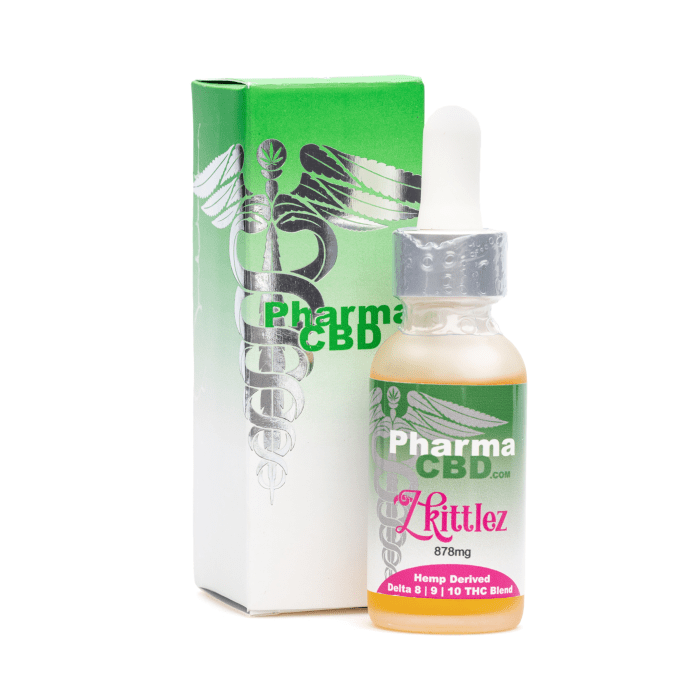 PharmaCBD Triple THC Blend Tincture - Zkittlez (878 mg Delta-8-9-10-THC Blend) - Combo