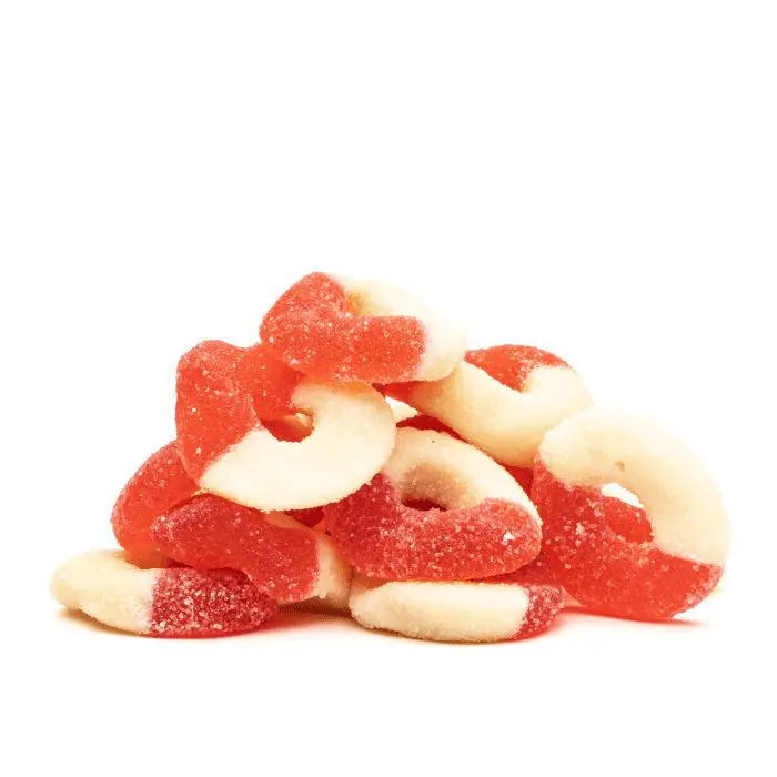 CannaBuddy Delta-8 Delta-9 Watermelon Rings (300 mg Total Delta-8-THC + 300 mg Total Delta-9-THC) - Pile