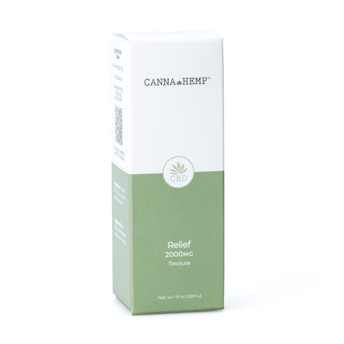 Canna Hemp Relief Tincture (2000 mg CBD) - Box Front