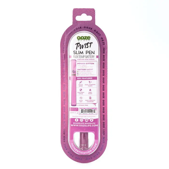 Ooze Slim Twist Pen 2.0 Vape Battery - Atomic Pink - Image 4
