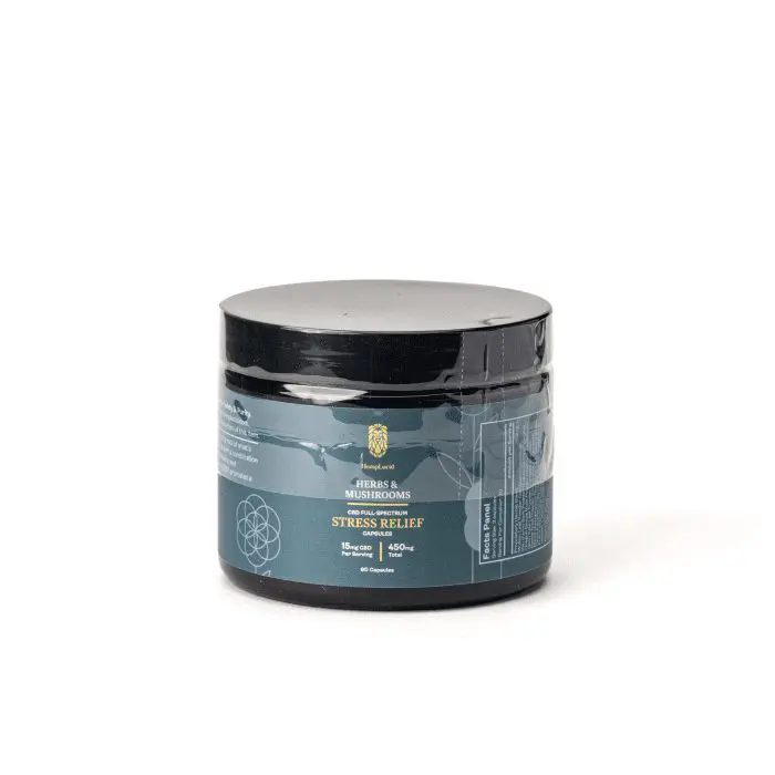 HempLucid - CBD Full Spectrum - Herbs and Mushrooms - Stress Relief - Jar Front