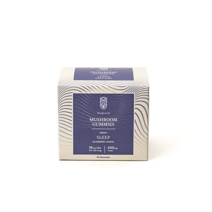 HempLucid - Mushroom Gummies - Sleep - Blueberry Lemon - Box Front