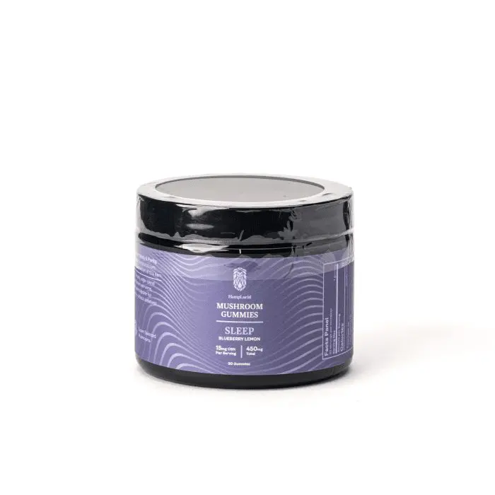 HempLucid - Mushroom Gummies - Sleep - Blueberry Lemon - Jar Front