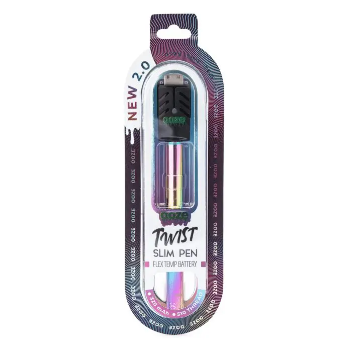 Ooze Slim Twist Pen 2.0 Vape Battery – Rainbow - Box Front