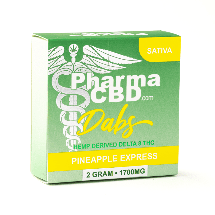 PharmaCBD Delta-8 Pineapple Express Dabs (2 gram Delta-8-THC) - Box Front
