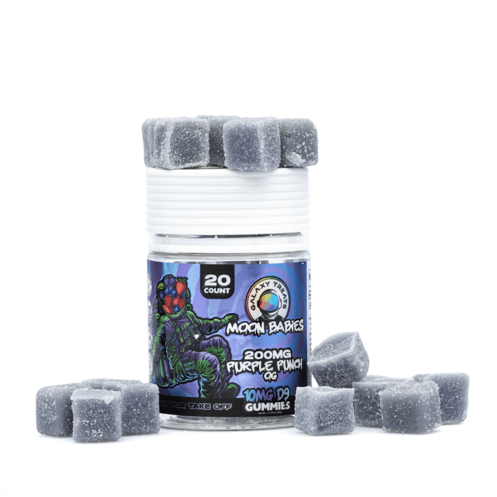 Galaxy Treats Moon Babies Delta 9 THC Gummies - Purple Punch (200 mg Total Delta 9 THC + 280 mg Tota - combo