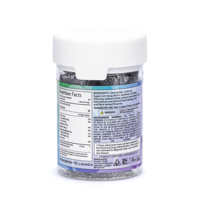 Galaxy Treats Moon Babies HHC Gummies - Galaxy Grapple (300 mg Total HHC) - Bottle Back