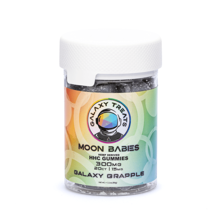 Galaxy Treats Moon Babies HHC Gummies - Galaxy Grapple (300 mg Total HHC) - Bottle Front