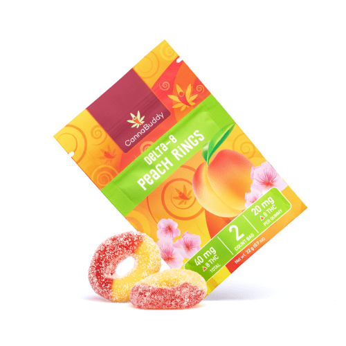 CannaBuddy Delta-8 Peach Rings (40 mg Total Delta-8-THC) - Combo