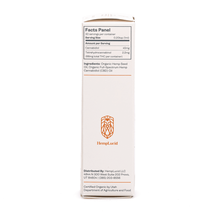 HempLucid Tincture Hemp Seed Oil (1350 mg CBD) - Box Side