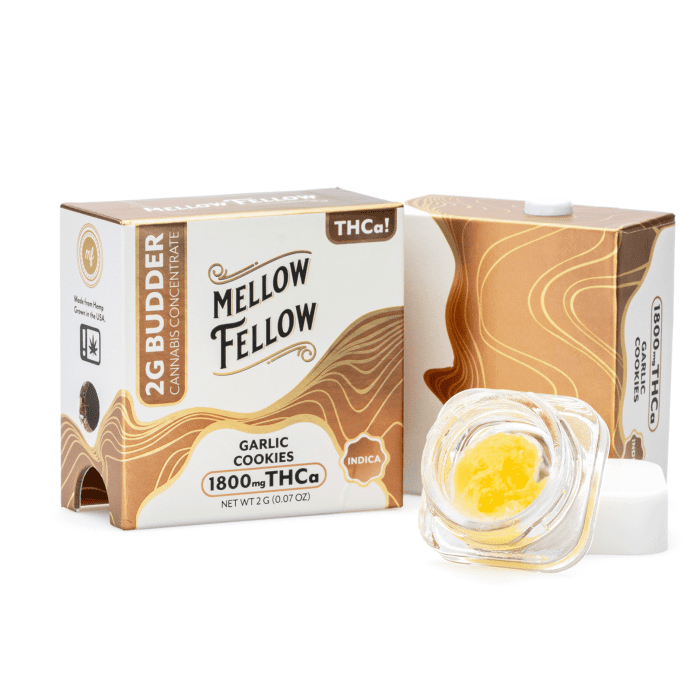 Mellow Fellow THCa Budder - Garlic Cookies (2 Gram) - Combo