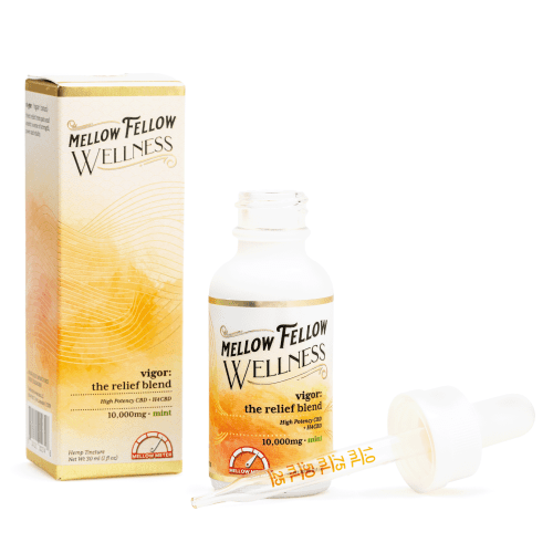 Mellow Fellow Wellness Tincture - Vigor Blend - Mint (10000 mg Total Cannabinoids) - Combo