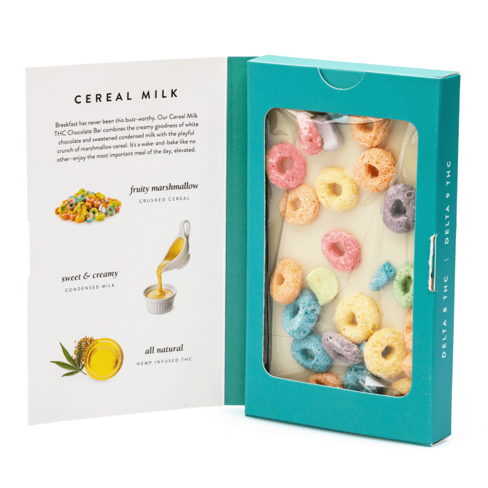 DeVINE Naturals Delta 8 and Delta 9 Cannabis Confections Chocolate Bar - Cereal Milk (150 mg Delta 8 THC + 150 mg Delta 9 THC Total) - combo