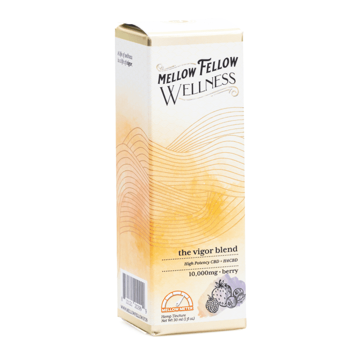 Mellow Fellow Wellness Tincture - Vigor Blend - Berry - (10000 mg Total Cannabinoids) - bottle front