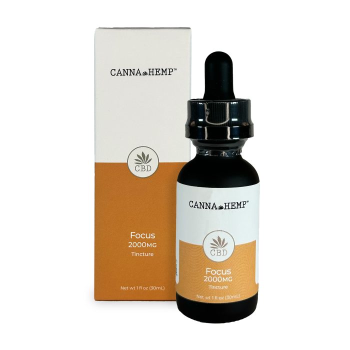 Canna Hemp Focus Elixir Plus (2000 mg CBD) Box and Bottle