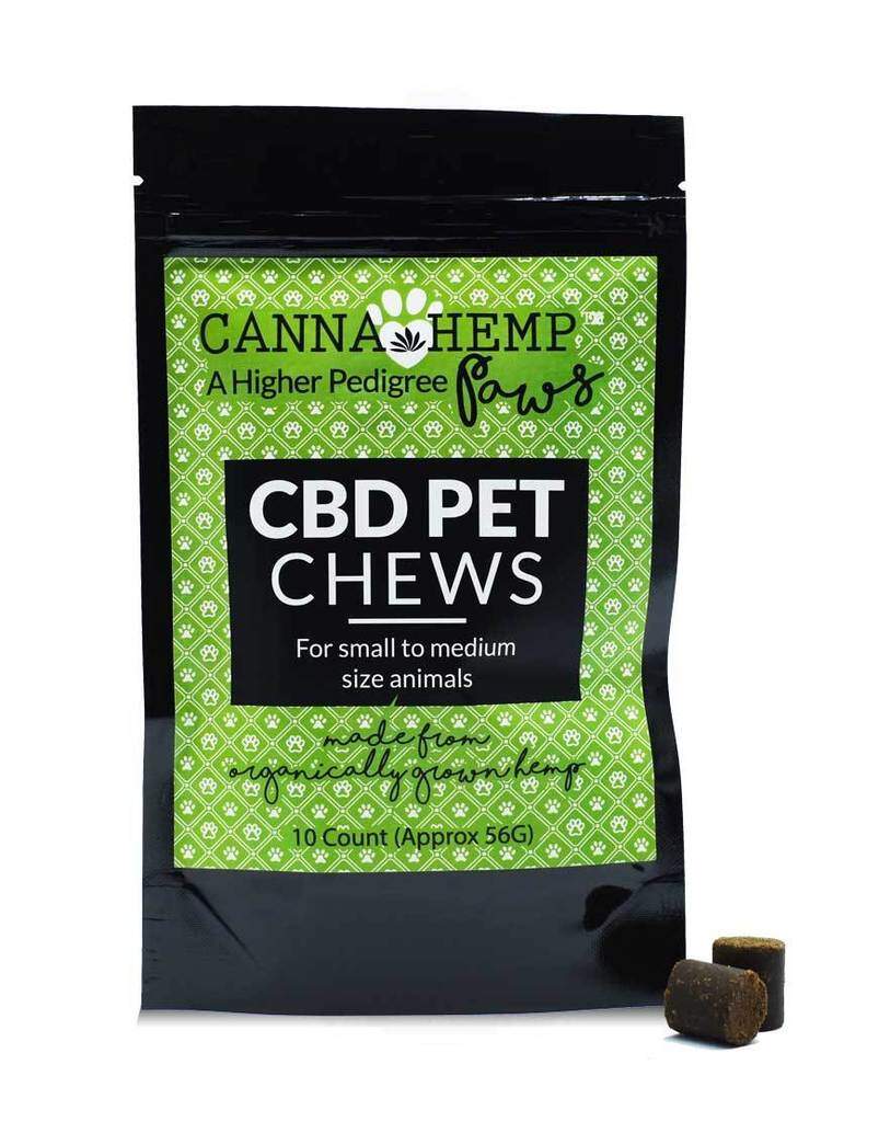 Canna Hemp Paws CBD Pet Chews 10 Count (25 mg Total CBD)