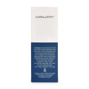 Canna Hemp Sleep Tincture (1000 mg CBD) Back of Box