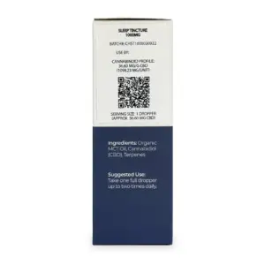 Canna Hemp Sleep Tincture 1000 mg CBD box back