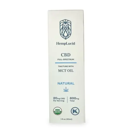 HempLucid Full-Spectrum CBD Tincture in MCT Oil (600 mg CBD) Front of Box