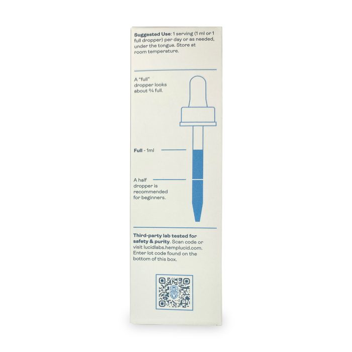 HempLucid Full-Spectrum CBD Tincture in MCT Oil (600 mg CBD) Suggested Use