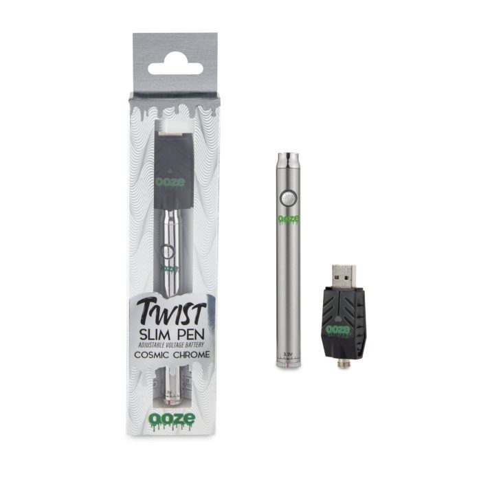Ooze Slim Pen Twist - Chrome Box and Charger