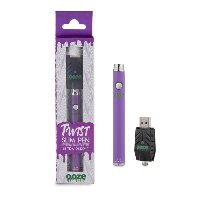 Ooze Slim Pen Twist - Purple Box and Charger