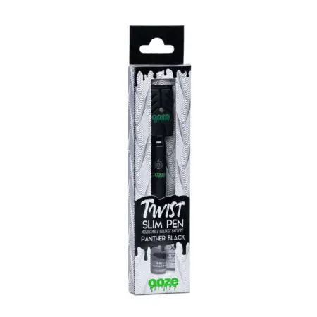Ooze Slim Twist Pen Vape Battery - Black - Box Front