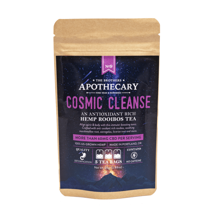 The Brothers Apothecary Cosmic Cleanse Hemp CBD Tea - Bag Front