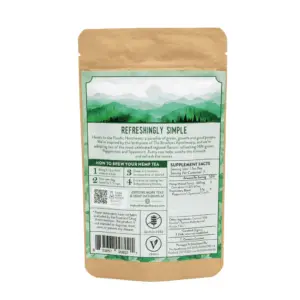 The Brothers Apothecary Mellow Mint Hemp CBD Tea - Bag Back
