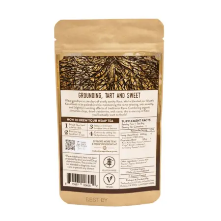 The Brothers Apothecary Mystic Kava Root Hemp CBD Tea - Bag Back