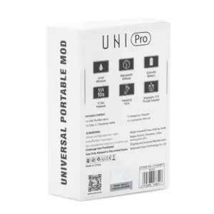Yocan UNI Pro Universal Portable Box Mod Battery – Black - box back