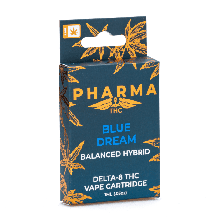 PharmaCBD Delta 8 THC Vape Cartridge - Blue Dream - Box Front