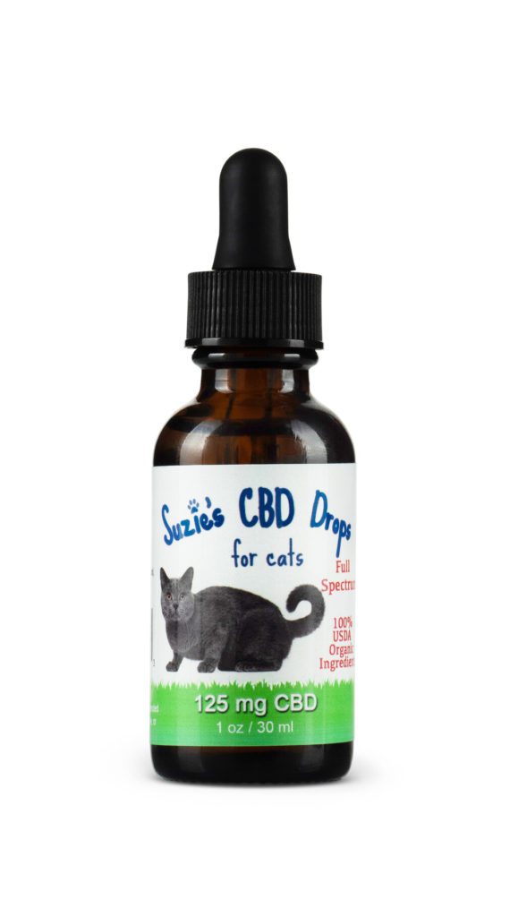Suzie's CBD Treats 125 mg CBD Drops for Cats
