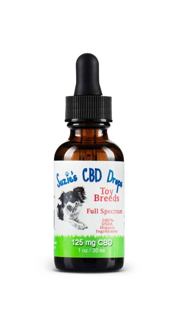 Suzie's CBD Treats 125 mg CBD Drops for Toy Breeds