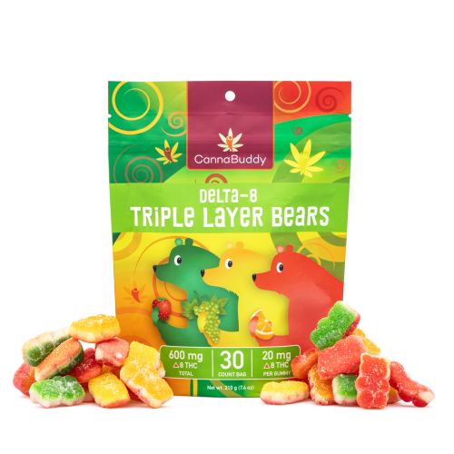 CannaBuddy Delta 8 Triple Layer Bears (600 mg Total Delta 8 THC) - Combo