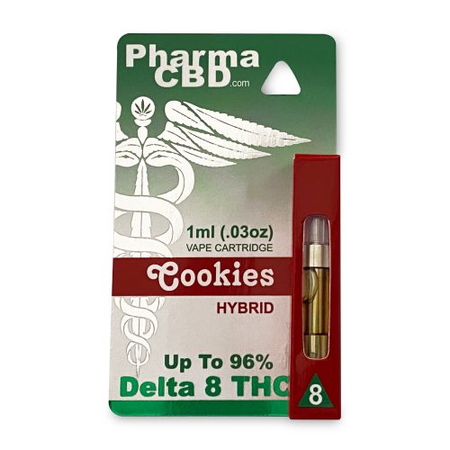 PharmaCBD Cookies Delta-8-THC Vape Cartridge Front