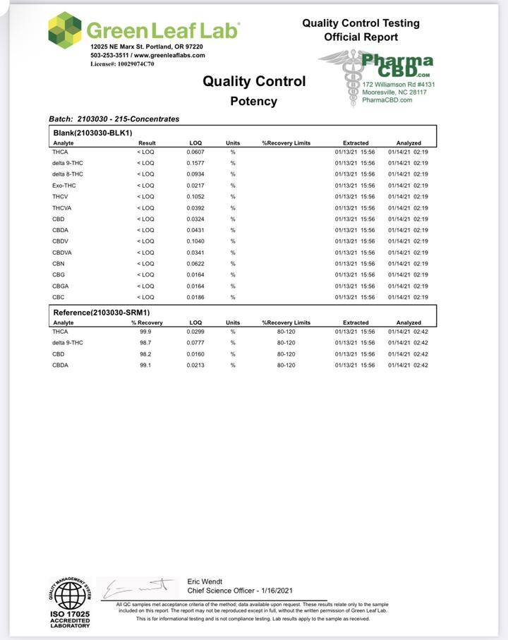 PharmaCBD Delta-8-THC 1 gram Dabs - COA Page 3
