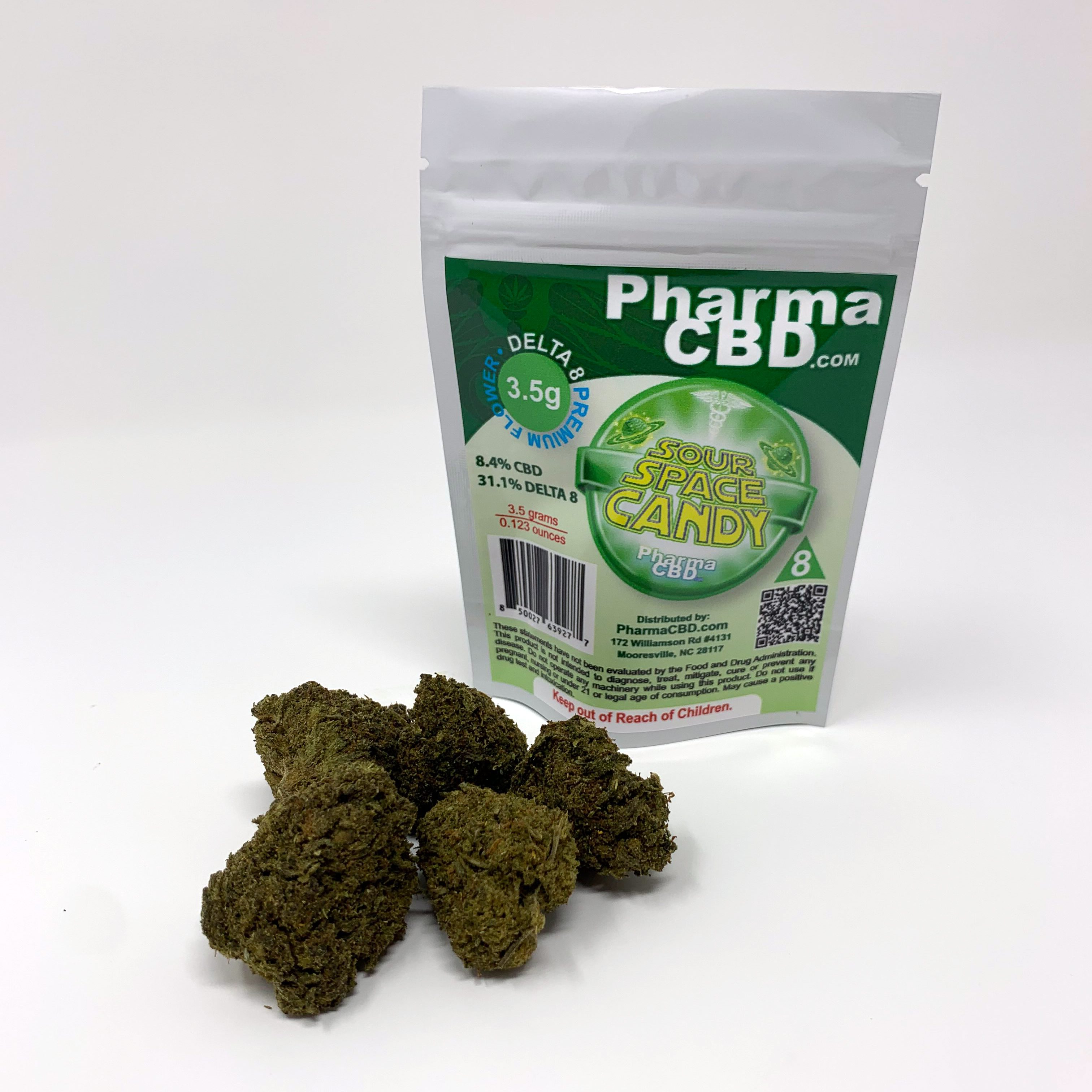 PharmaCBD Delta-8-THC Infused Hemp Flower - Sour Space Candy