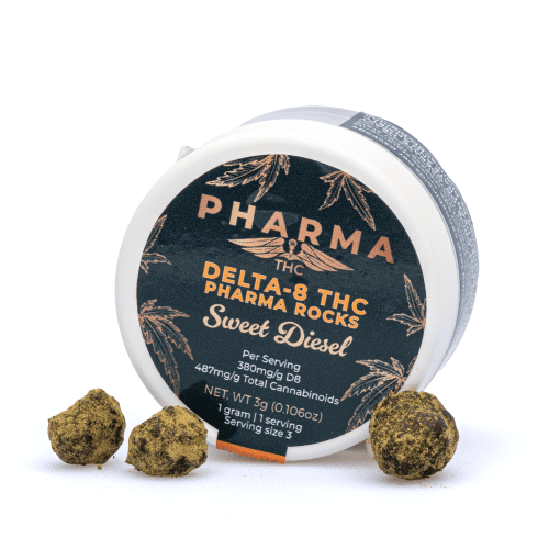 PharmaCBD Delta 8 THC Infused Flower Moonrocks - Sweet Diesel (3 grams) - Combo