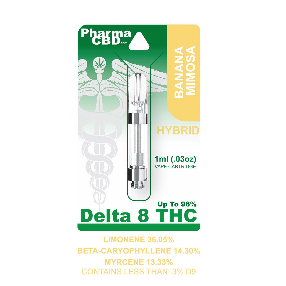 PharmaCBD Delta-8-THC Vape Cartridge - 1 ml - 900 mg - Banana Mimosa