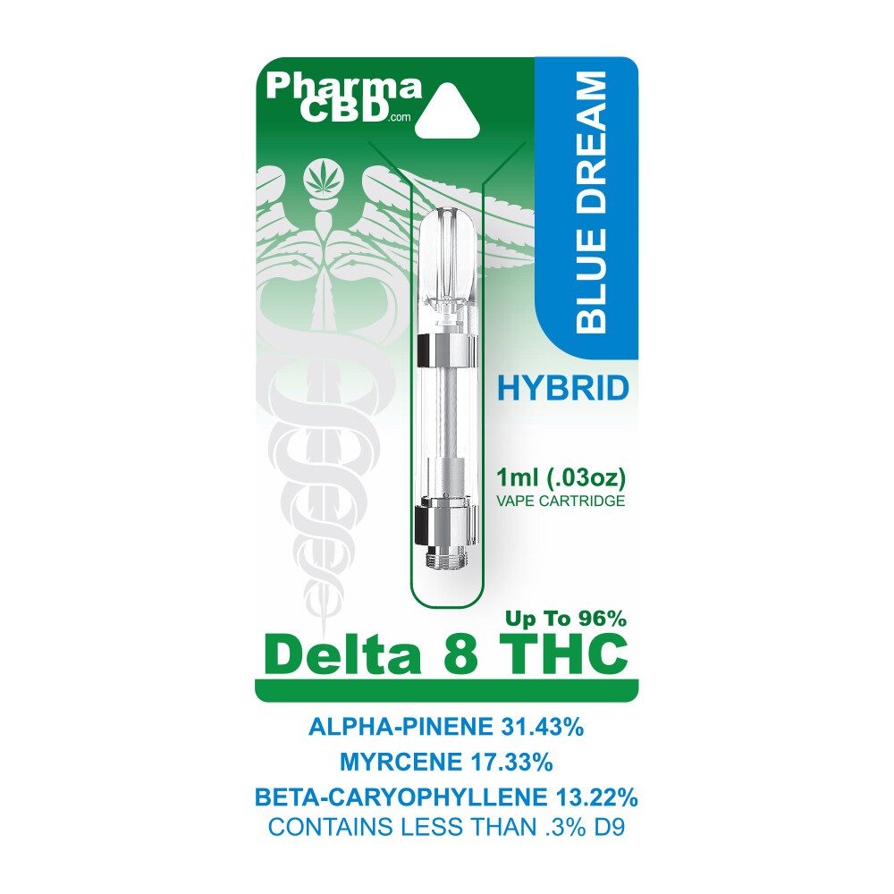 PharmaCBD Delta-8-THC Vape Cartridge - 1 ml - 900 mg - Blue Dream