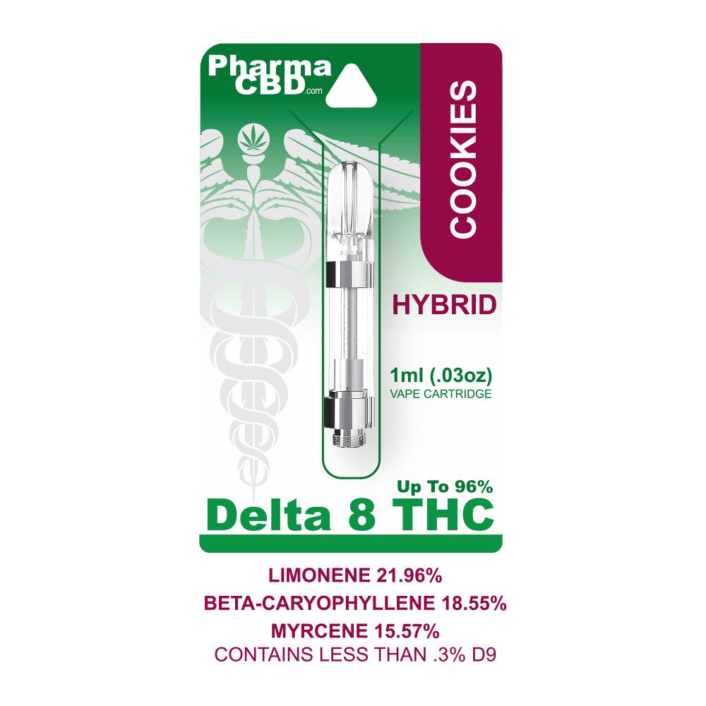 PharmaCBD Delta-8-THC Vape Cartridge - 1 ml - 900 mg - Cookies